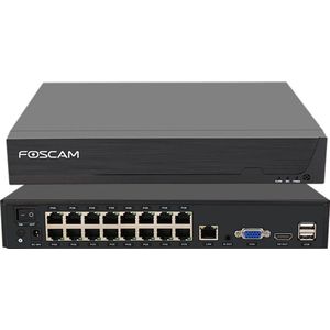 Foscam FNA216HE - 16-kanaals 8MP - 4K - Netwerk Video Recorder - Zwart