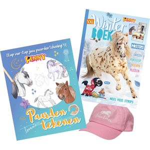 Penny Winter Pakket - Winterboek 2023 en 2024 + Penny Pet - Doeboek - Puzzels - Tekenen - Posters - Strips - Cap - Paarden - Paard - Paarden Spullen - Pony - Veulen