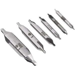Boorbeetjes HSS Duurzaam Dubbele Eind Center Boor Set - 60 Graden Centreren - foriron Staal Koper Aluminium - 6 stuks (1/1.5/2/2.5/3/5mm) .