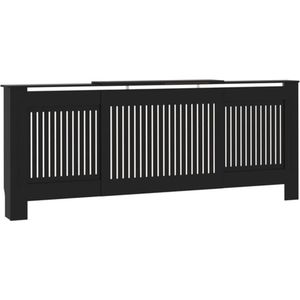 vidaXL Radiatorombouw 205 cm MDF zwart
