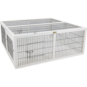 MaxxPet Konijnenhok voor konijnen en andere knaagdieren - Hok met buitenverblijf - Binnen- en buitenruimte -116x112x45 cm