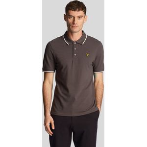 Lyle & Scott Tipped polo shirt - gun metal white