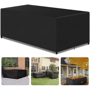 Cheqo® Waterdichte Afdekhoes voor Tuintafel - Zware Kwaliteit - Tafel Beschermhoes - 200 x 95 x H60 cm - Incl. Opbergzak - UV Bescherming - PVC Coating - 600D Polyester - Hoge Kwaliteit - Tafelhoes Vierkant - Tuinsethoes - Tuinmeubelhoes