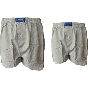 Embrator 2-stuks mannen Boxershorts geweven katoen olijfgroen/wit 3XL