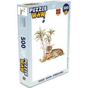 Puzzel Tijger - Boom - Afbeelding - Legpuzzel - Puzzel 500 stukjes