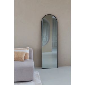 Nordic Style® Boogspiegel 170x50cm | Zwart | Scandinavische Spiegels | Halfrond | Pas spiegel | Staande spiegel | Kleedkamer spiegel