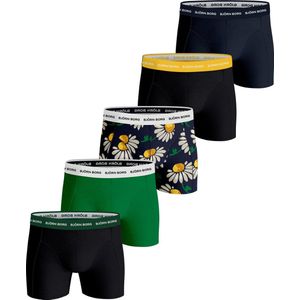 Björn Borg Cotton Stretch Boxershort - Maat S - Zwart/Groen/Bloem - 5 stuks - Heren onderbroeken - Boxer