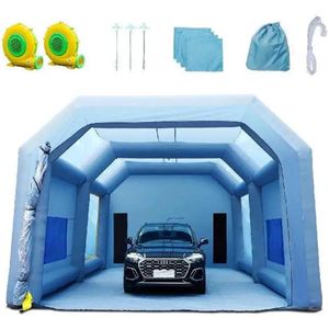 Opblaasbare Spuitcabine - Verfcabine - Verftent - Spray Booth - 6x3x2.5m - met Luchtfilters en Ventilatoren - Mobiele Spuittent - voor Auto's en Meubels