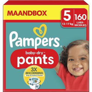 Pampers Baby-Dry Pants - Maat 5 (12kg-17kg) - 160 Luierbroekjes - Maandbox