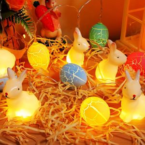 Lichtsnoer voor Pasen, 2 m, 20 leds, Bunny, wortel, lichtketting