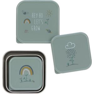 Snackbox 3-delige set roestvrij staal 3 stuks Garden Explorer