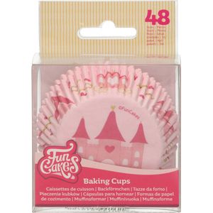 FunCakes Baking Cups Papier - Prinses - 48 Stuks - Cupcake en Muffin Vormpjes