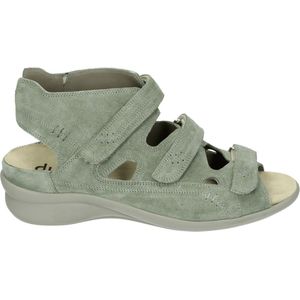 Durea 7272 H - Platte sandalenDames Sandalen - Kleur: Groen - Maat: 39