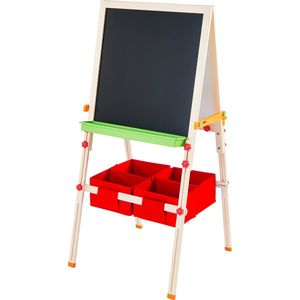 Teamson Kids Schildersezel Voor Kinderen - Kinderspeelgoed - 3-in-1 Ontwerp - Rood/Hout