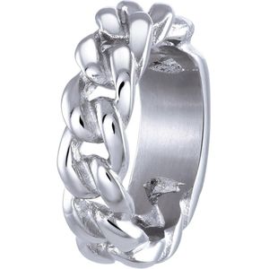 Lucardi Unisex Vriendschapsring Manilla - Ring - Cadeau - Staal - Zilverkleurig