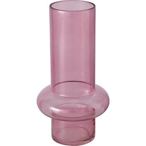 Moderne glazen vaas in de kleur roze