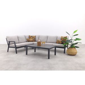 Viento/Atlanta hoek loungeset (4-delig) - Royal Grey/Antraciet