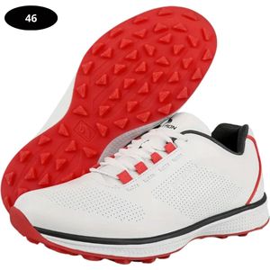 Nivard Golfschoenen Heren - Sneakers - Golfkleding - Golfschoenen Antislip - Waterdicht - Golfen - Rood 46-46.5