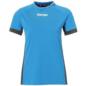 Kempa Prime Shirt Dames Kempa Blauw-Antraciet Maat L