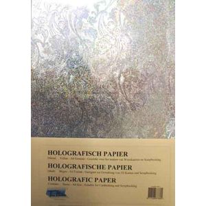 Holografisch A4 Papier - Klaproos - 21 x 29,7cm - 50 Vellen - Voor het maken van prachtige kaarten, scrapbook of andere creatieve objecten