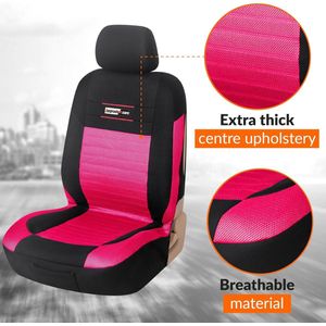 Autostoel-Hoezen Voorstoelen Universeel Zwart Roze | Universele Autostoel-Hoes voor Bestuurdersstoel en Passagier | Auto Accessoires Interieur
