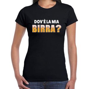 Oktoberfest Dove la mia birra bier/drank fun t-shirt zwart voor dames - bier drink shirt kleding M