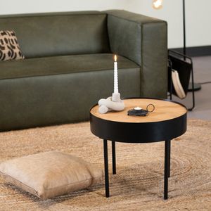 Bronx71® Salontafel Zita rond zwart - Salontafel rond