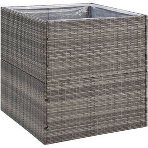 vidaXL-Plantenbak-80x80x80-cm-poly-rattan-grijs