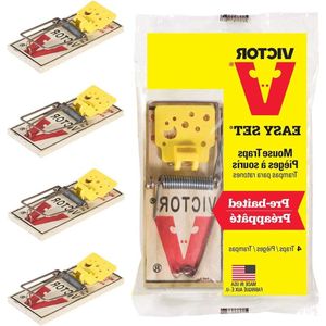 Easy Set Mouse Trap - Mausefalle aus Holz (4 Stück)