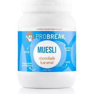 Probreak Proteïne Dieet Muesli (15 porties) - Chocolade en Karamel - Eiwitrijk en koolhydraatarm
