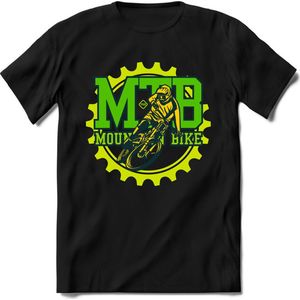 Mountainbike Gear | TSK Studio Mountainbike kleding Sport T-Shirt | Limegroen | Heren / Dames | Perfect MTB Verjaardag Cadeau Shirt Maat 3XL