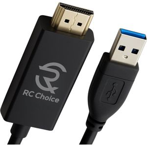 USB 2.0 naar HDMI - Full HD 60Hz - USB Male naar HDMI Male - Kabel 1,8 Meter