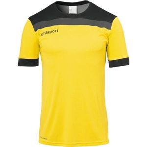 Uhlsport Offense 23 Shirt Korte Mouw Kinderen - Geel / Zwart / Antraciet | Maat: 140