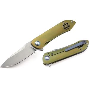 Bestech Zakmes Emperor - 90mm - S35VN Titanium - Goud