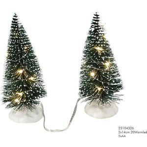 Snowflake Kerstboom LED 20L 14cm set a 2 (1 stuk) assorti