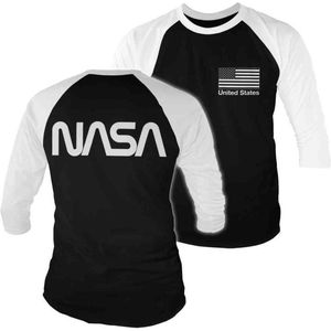 NASA - Black Flag Raglan top - L - Zwart/Wit