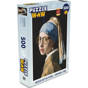 Puzzel Meisje met de parel - Vermeer - Bril - Legpuzzel - Puzzel 500 stukjes