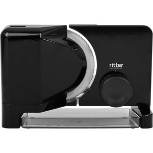 Ritter Snijmachine - E16 - Made in Germany - Allessnijder Elektrisch - 65W Eco Motor - broodsnijmachine, vleeswarensnijmachine, vlees, brood, gronten - broodsnijder Zwart