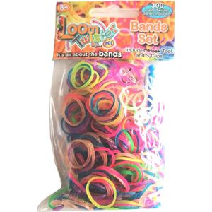 Loom Twister Loombands Glitter Junior Rubber 300-delig