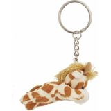 Pluche giraffe knuffel sleutelhangers 6 cm - Speelgoed dieren sleutelhangers