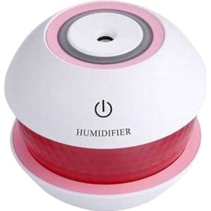 Luchtbevochtiger Magic Diamond Humidifier-Led sfeerverlichting- De stijlvolle luchtbevochtiger- Geur verspreider- met USB – micro kabel Kleur Pink wit
