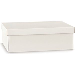 Geschenkdoos, cadeaudoos met deksel karton WIT, 38x26x13cm (10 stuks)