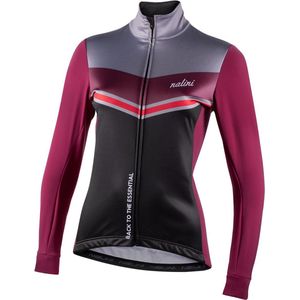 Nalini - Dames - Fietsjack winter - Winddicht Warm Wielrenjack - Rood - Grijs - ASFALTO LADY JKT - L