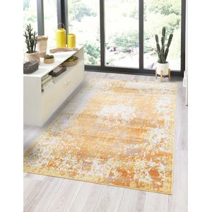 Flycarpets Sarande Vloerkleed Vintage - Geel / Oranje - Laagpolig - 120x170 cm