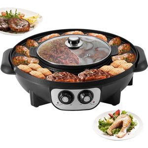 Equivera Hot Pot - Fondueset - Elektrische Fonduepan - Oosterse Fondue - Grill - Meerdere Personen