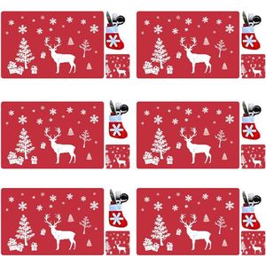 Keukentextiel placemats placemats borden onderzetters Kerstmis