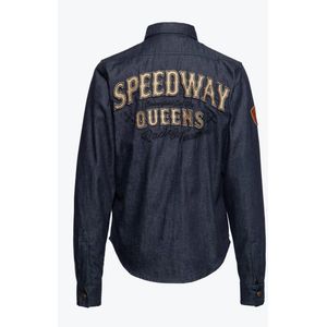 Queen Kerosin Blouse -XXL- Q.K. Queen Kerosin - Speedway Queens Donkerblauw