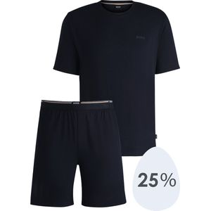 BOSS Bamboo Short Set - heren shortama set - donkerblauw