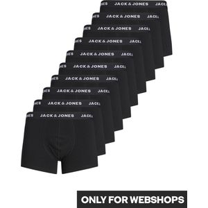Jack & Jones Effen Zwarte Boxershorts Heren Multipack JACSOLID 10-Pack Onderbroek - Maat S