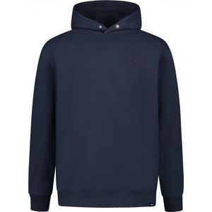 Purewhite - Heren Loose Fit Sweaters Hoodie LS - Navy - Maat M